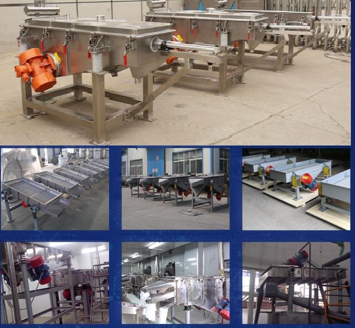 直線振動篩使用，粉末食品醫(yī)藥顆粒過濾除雜分級