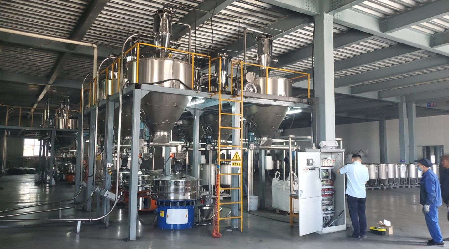 浙江客戶篩分、真空上料、無塵投料輸送生產線